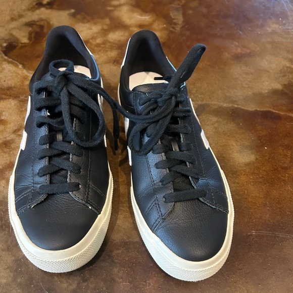 Veja Black and White Sneakers size listed is Euro 36. Women’s 5.5. I wear a 6.5 - Picture 5 of 8